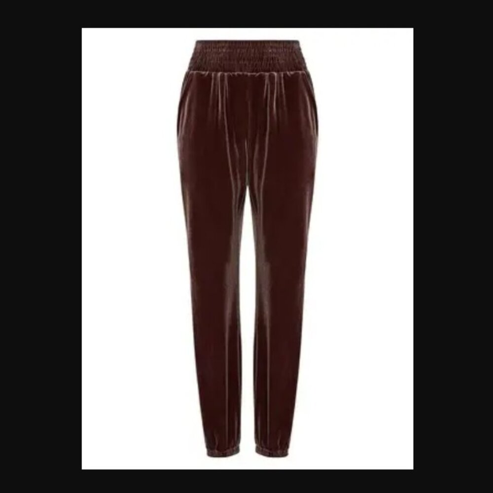 NWT Commando Velvet Smocked Jogger Greige Size M